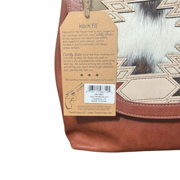 NWT! Catchfly Studio Aztec Crossbody Bag Concealed Carry Western Purse - Picture 9 of 10